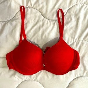 H&M Red Lace Push up Bra